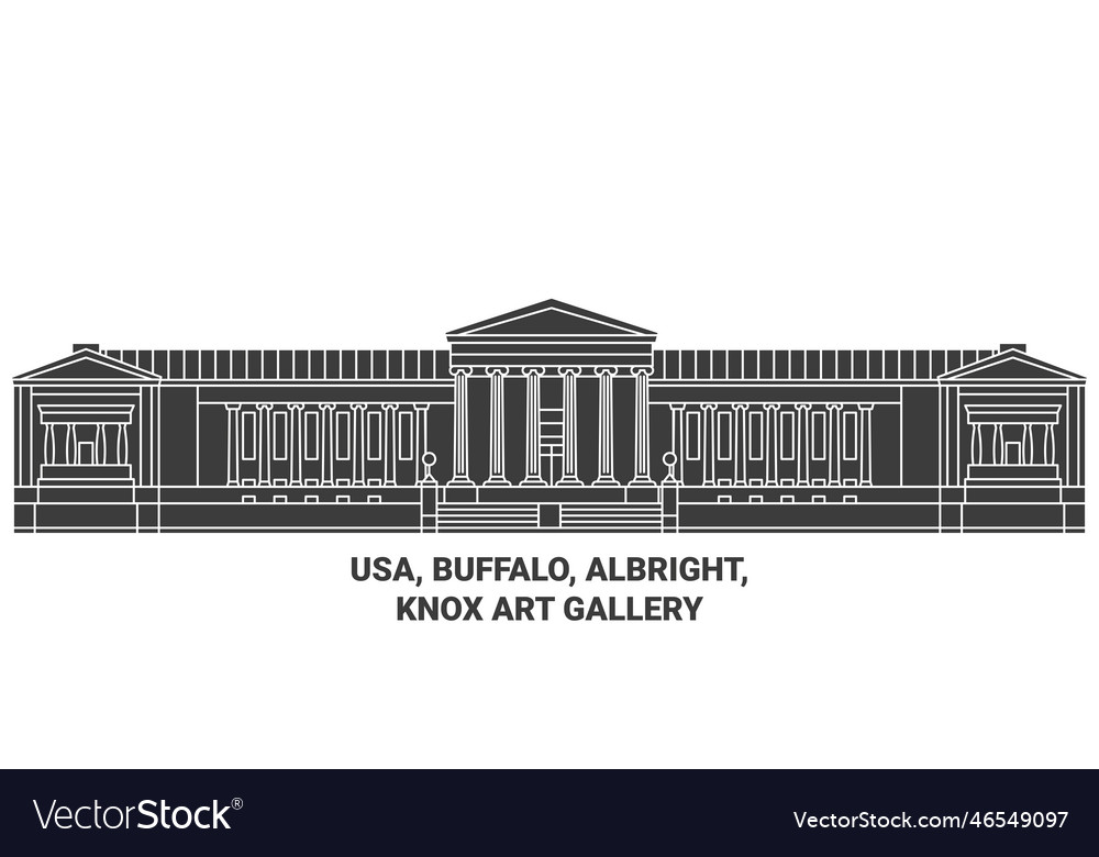 Usa buffalo albright knox art gallery travel Vector Image