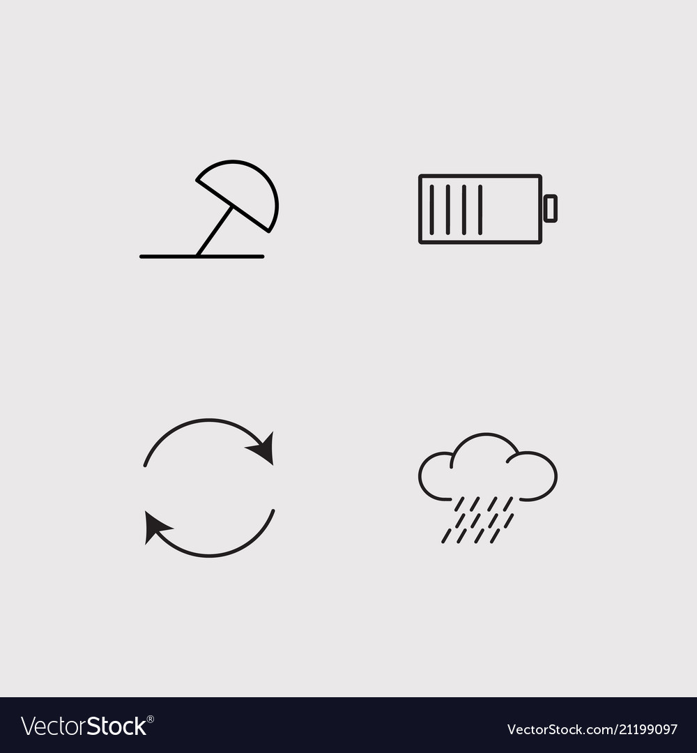 Web simple linear icons set outlined