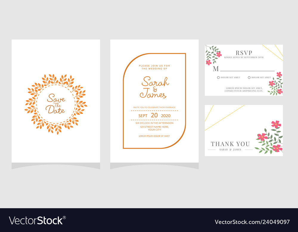 Wedding invitation card template