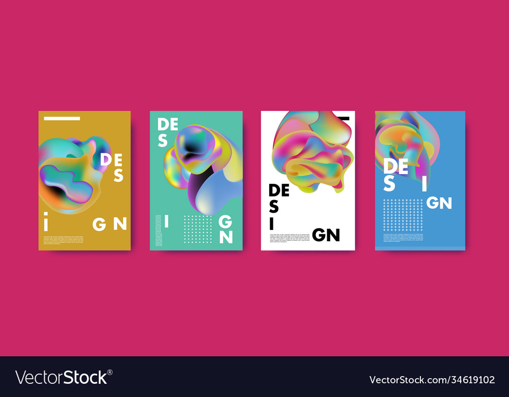 Abstract colorful liquid and fluid pattern Vector Image Abstract colorful liquid and fluid pattern