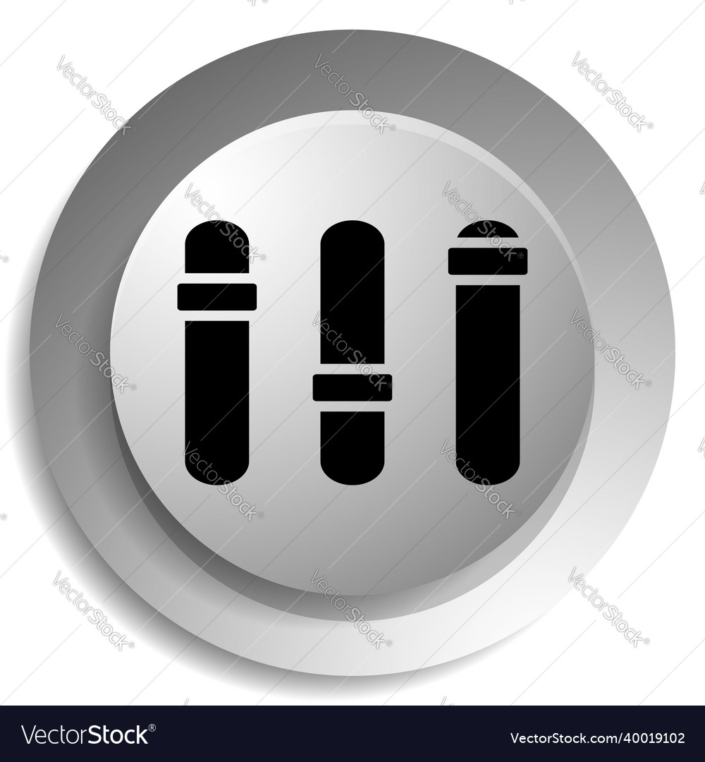 Adjuster slider tuner fader bars with levers knobs vector image Adjuster slider tuner fader bars with levers knobs