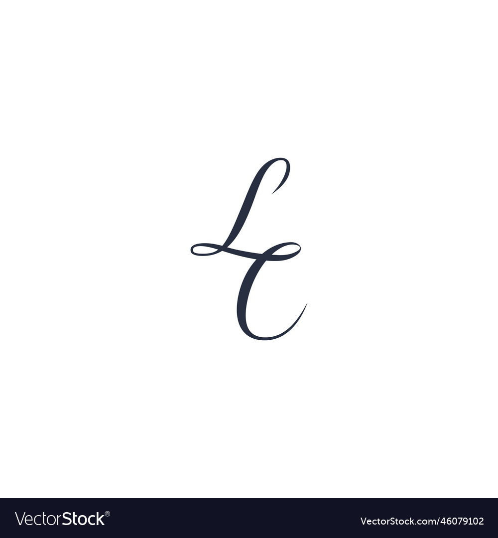 Alphabet letters initials logo cl lc l and c