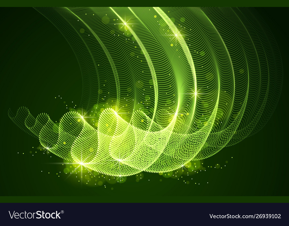 Array magic particles flowing over dark Vector Image Array magic particles flowing over dark