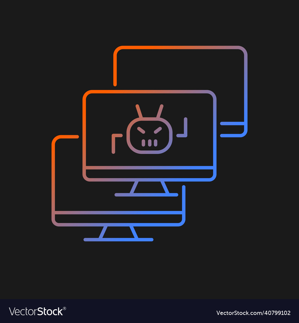 Botnet gradient icon for dark theme vector image Botnet gradient icon for dark theme
