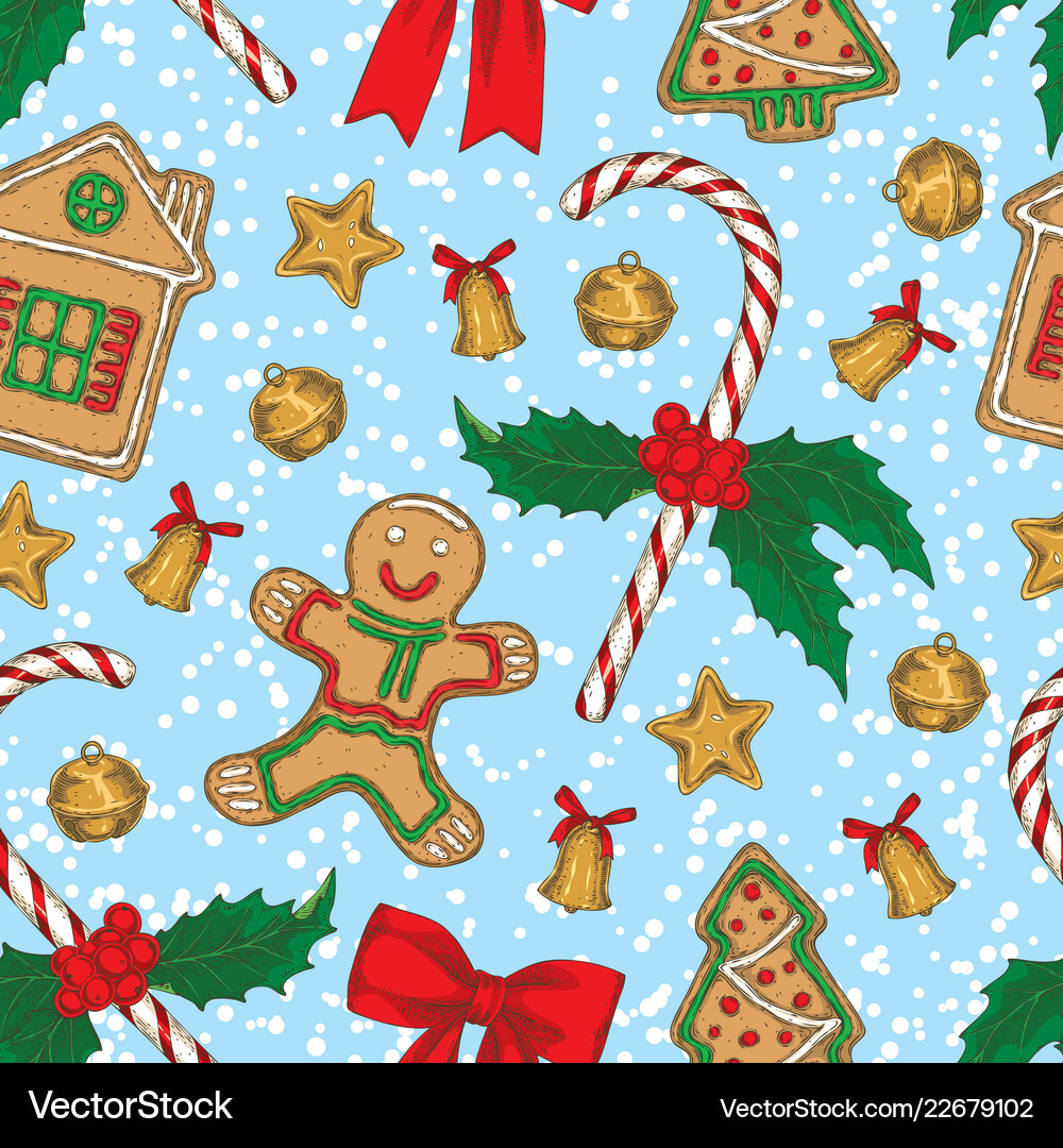 Christmas seamless pattern Royalty Free Vector Image