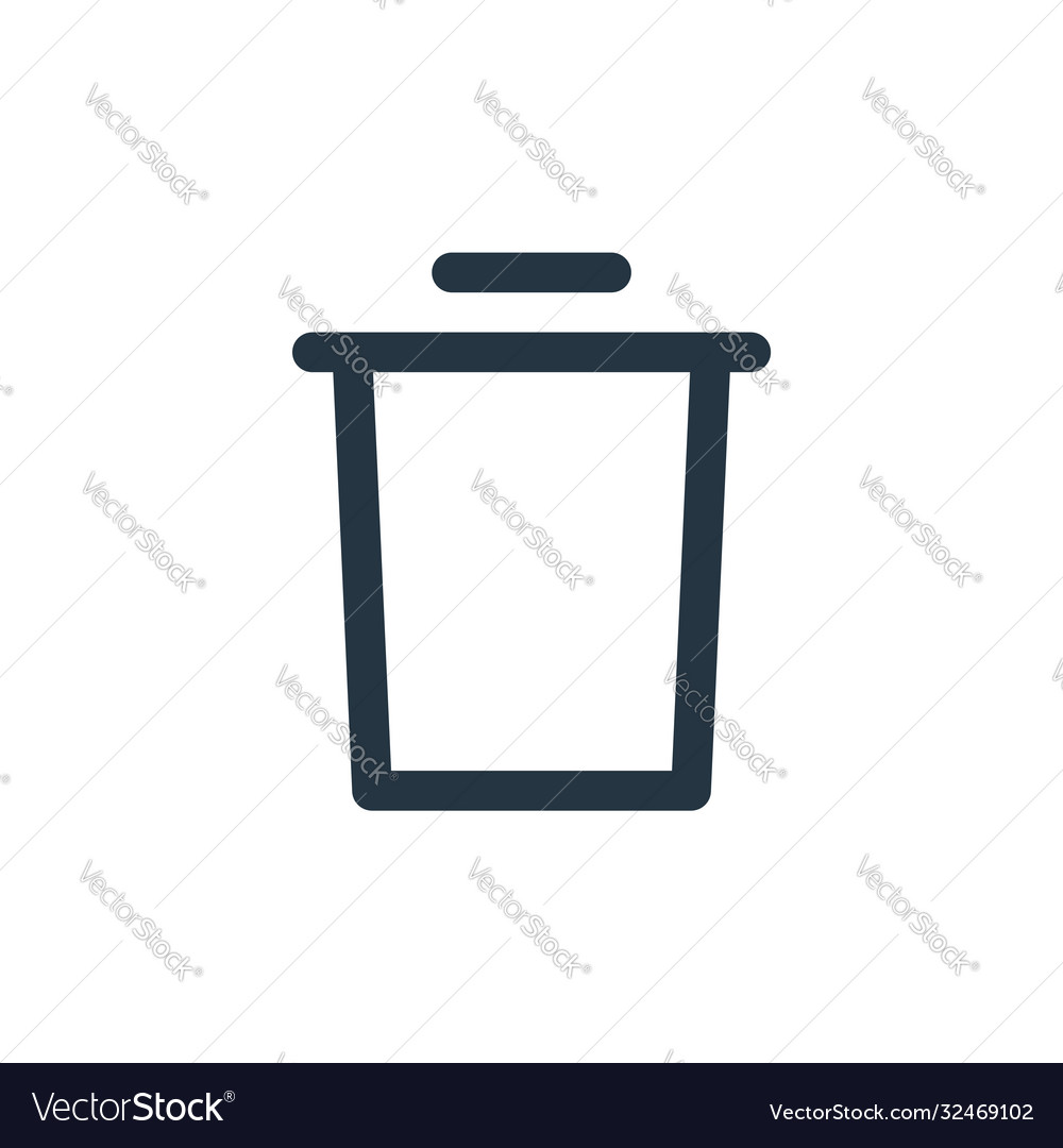 Delete icon editable stroke linear Vector Image Delete icon editable stroke linear
