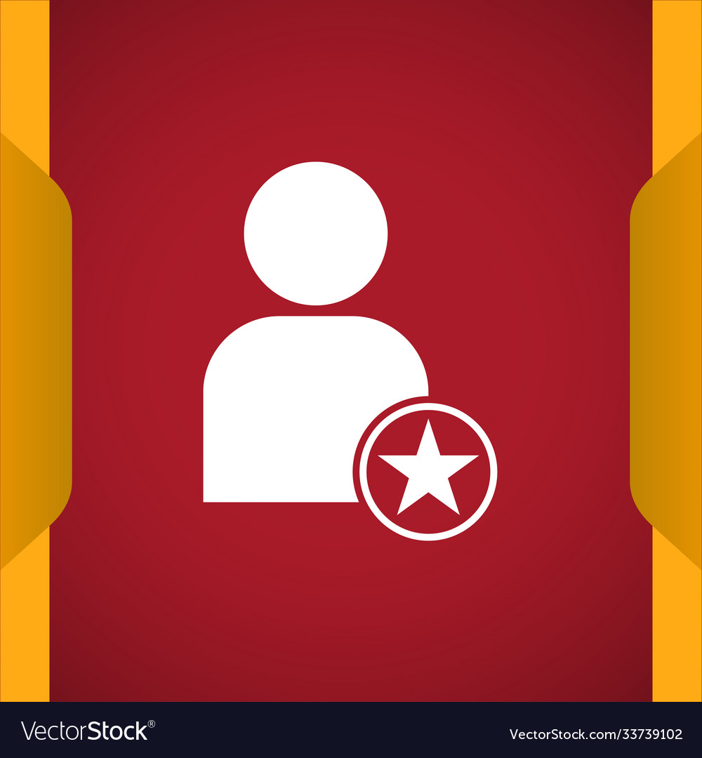 Favorite user icon for web and mobile