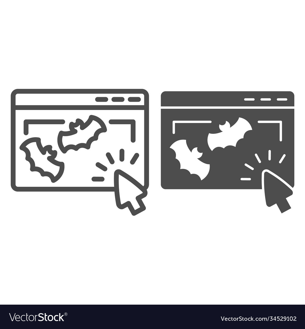 Halloween action web page with bats and pointer vector image Halloween action web page with bats and pointer