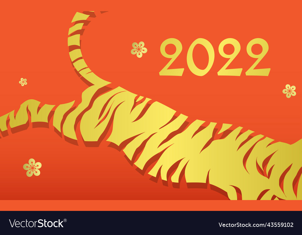 Jumping tiger-celebration of 2022-chinese new year vector image Jumping tiger-celebration of 2022-chinese new year