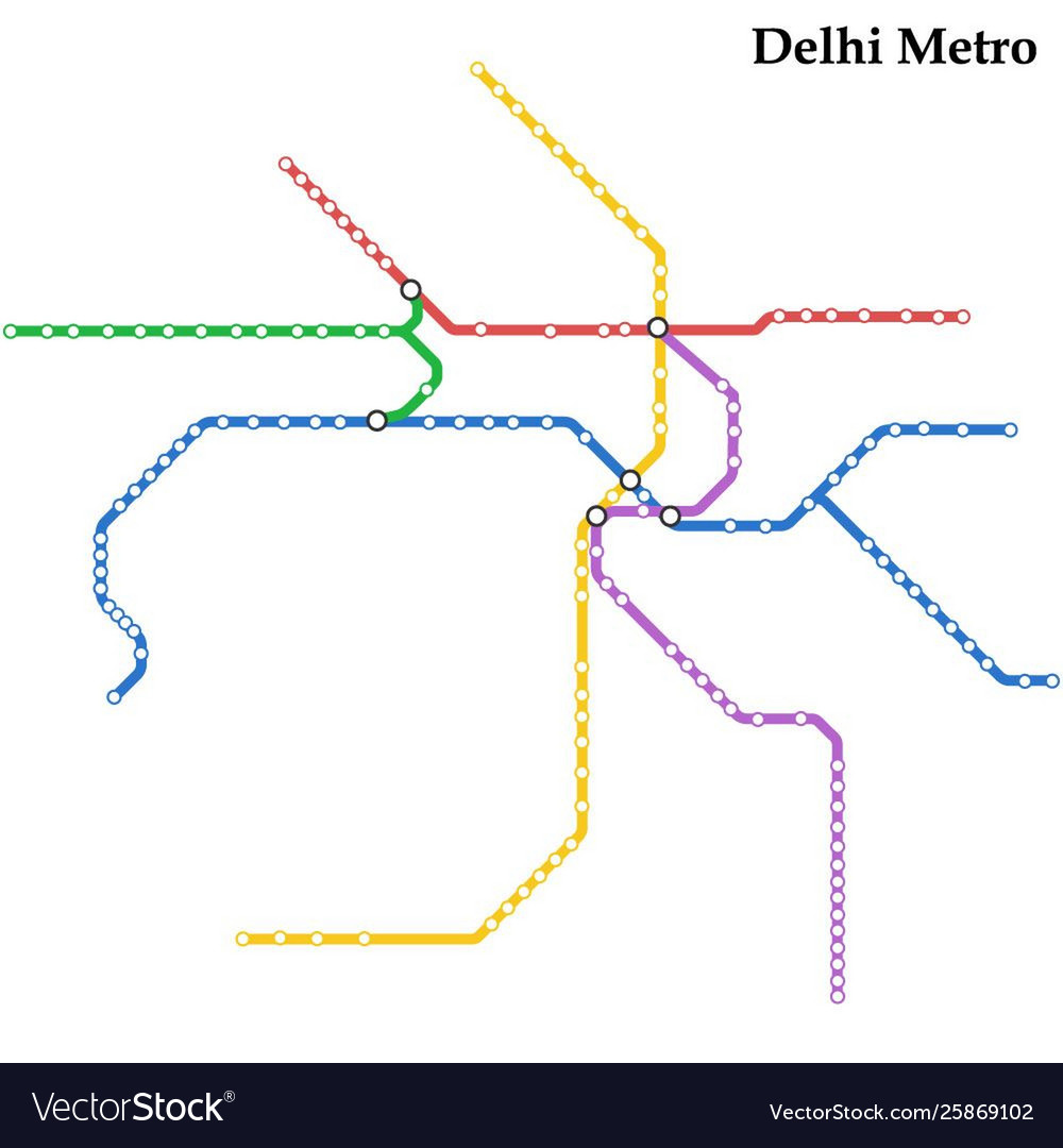 Map metro subway Royalty Free Vector Image - VectorStock