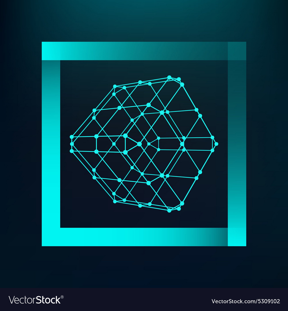 Mesh polygonal background scope of lines and dots