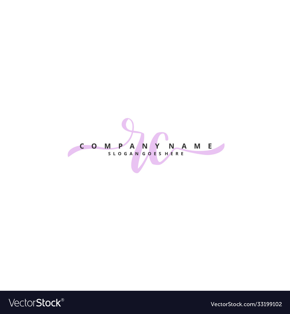R c rc initial handwriting and signature logo