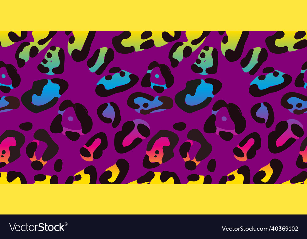 Rainbow leopard seamless pattern