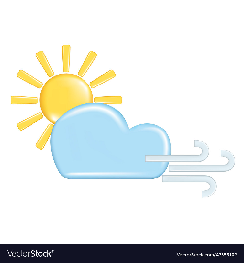 Realistic 3d design of weather forecast elements Vector Image Realistic 3d design of weather forecast elements