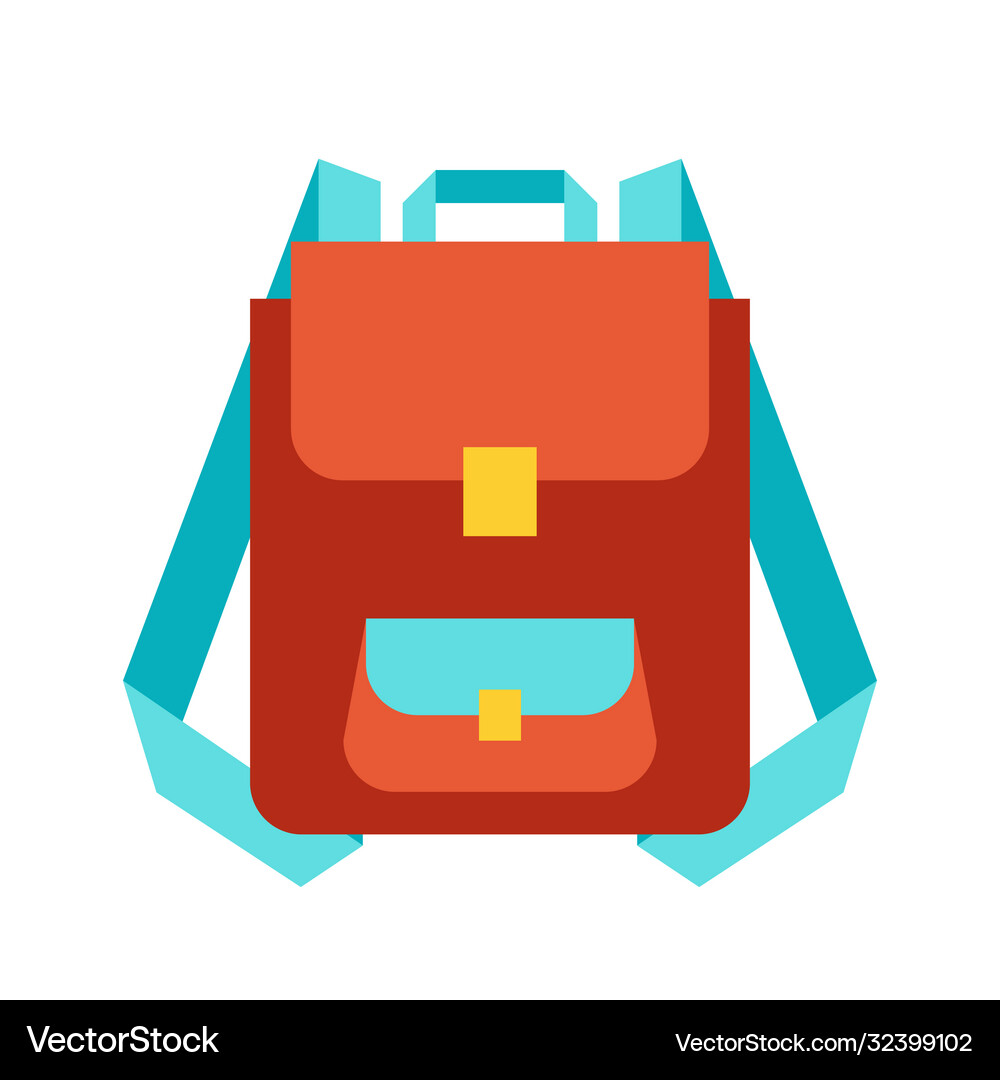 Stylized backpack Royalty Free Vector Image - VectorStock