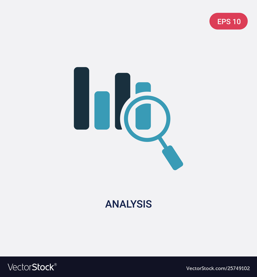 Two color analysis icon from strategy concept vector image Two color analysis icon from strategy concept