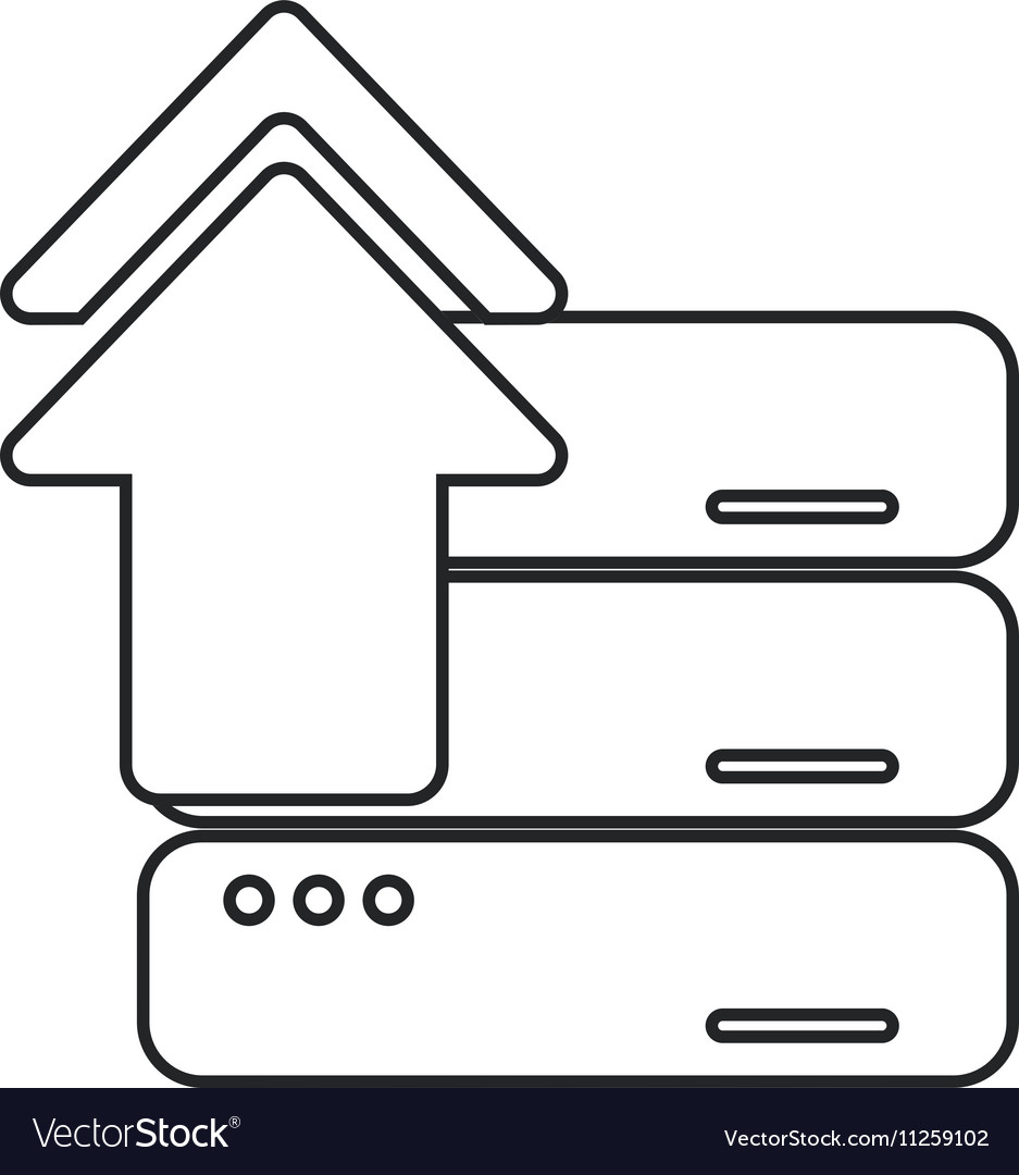 Upload arrow of digital concept