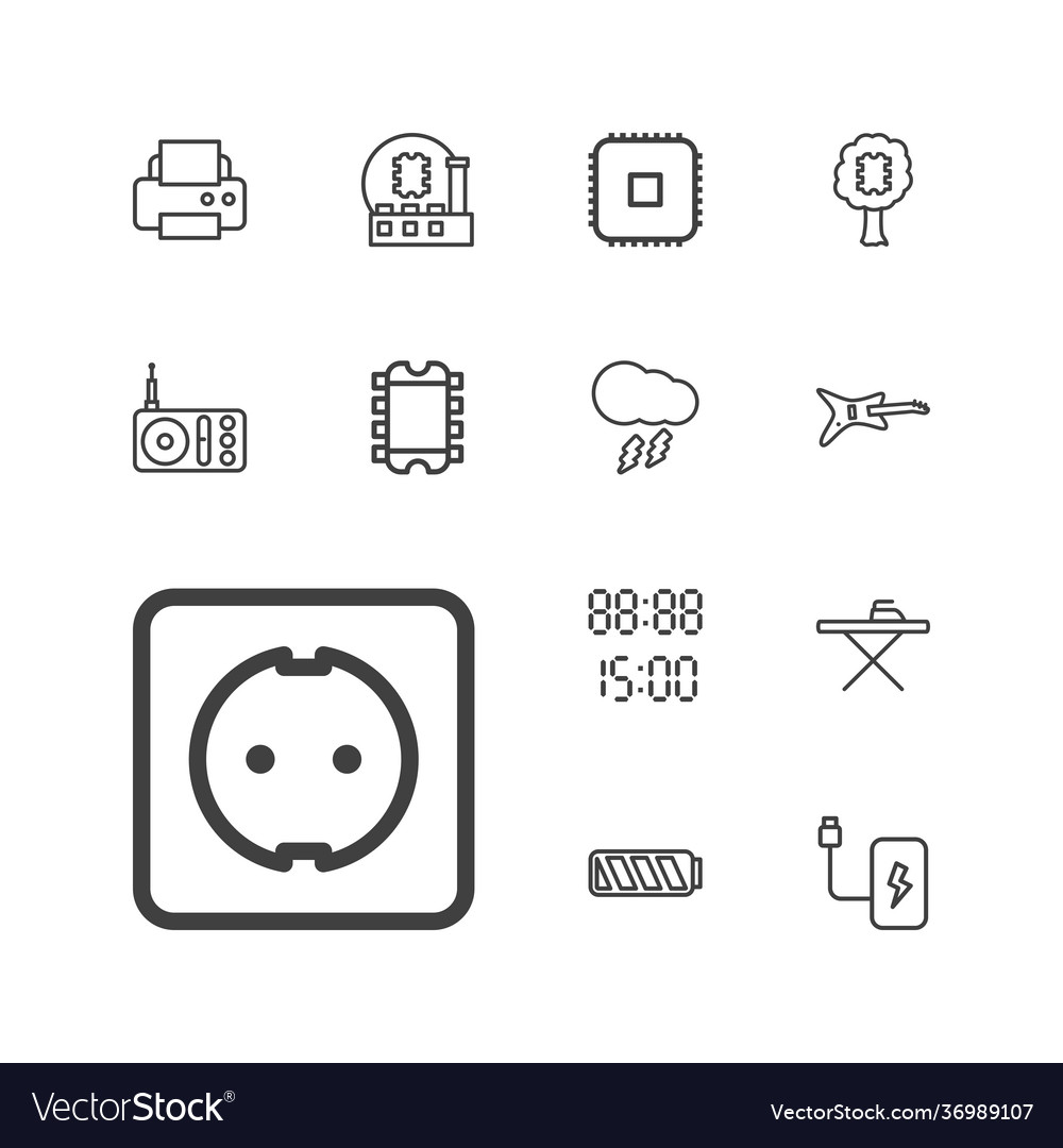 13 electrical icons Royalty Free Vector Image - VectorStock