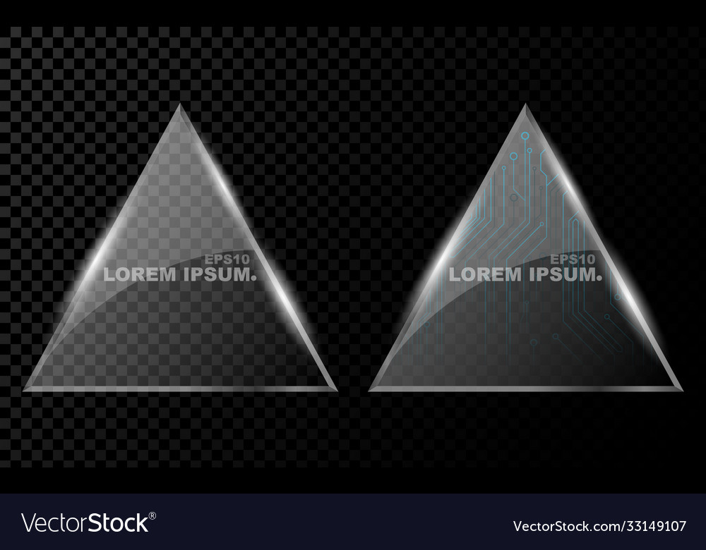 A banner from flat realistic triangle with sharp