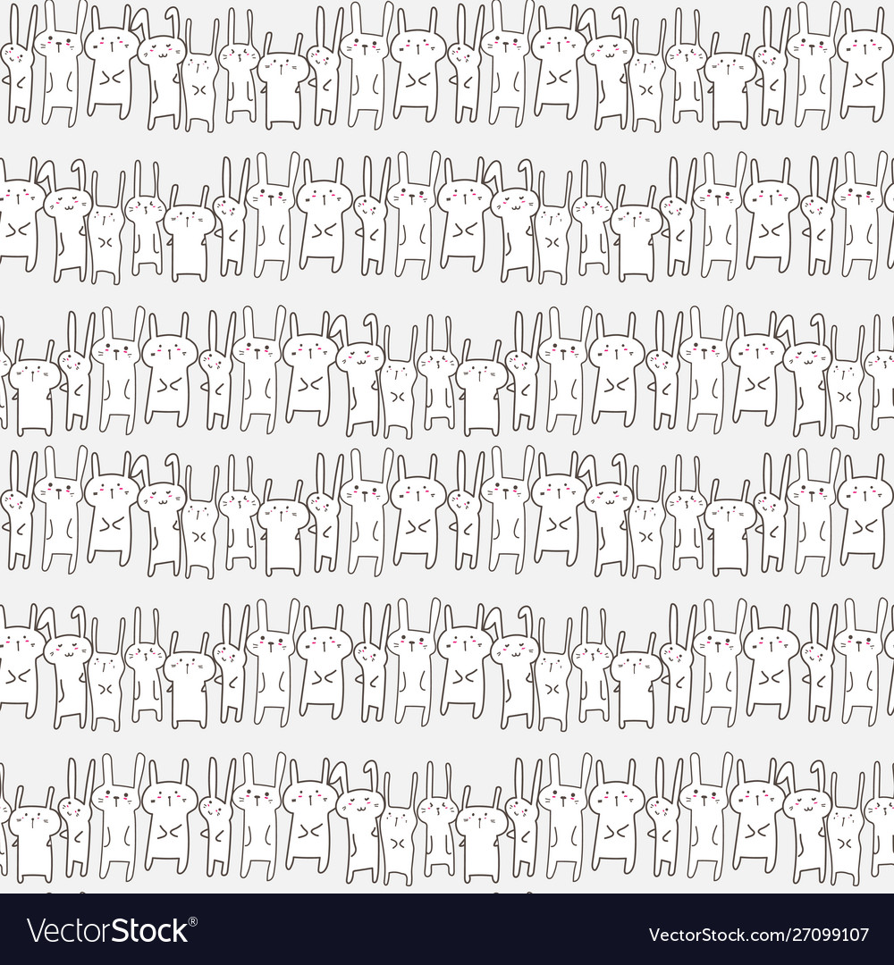 Adorable Hase nahtloses Muster