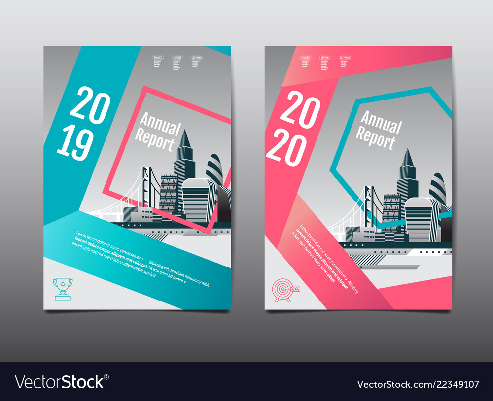 Annual report 20192020 future business Royalty Free Vector