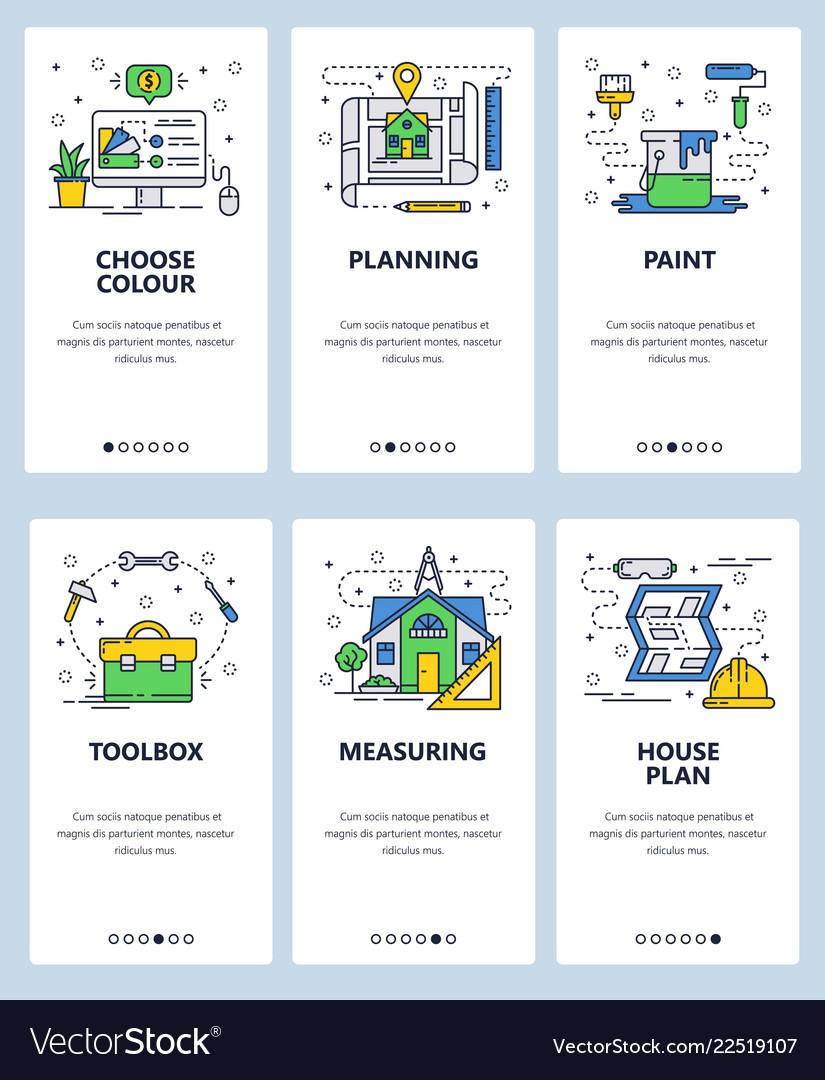 App Onboarding Templates - Line Art