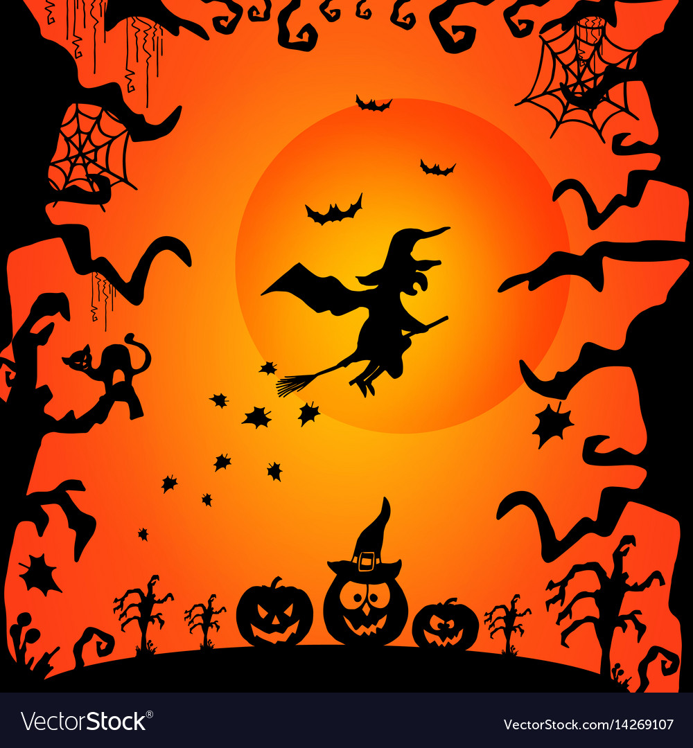 Art card for happy halloweendesign template