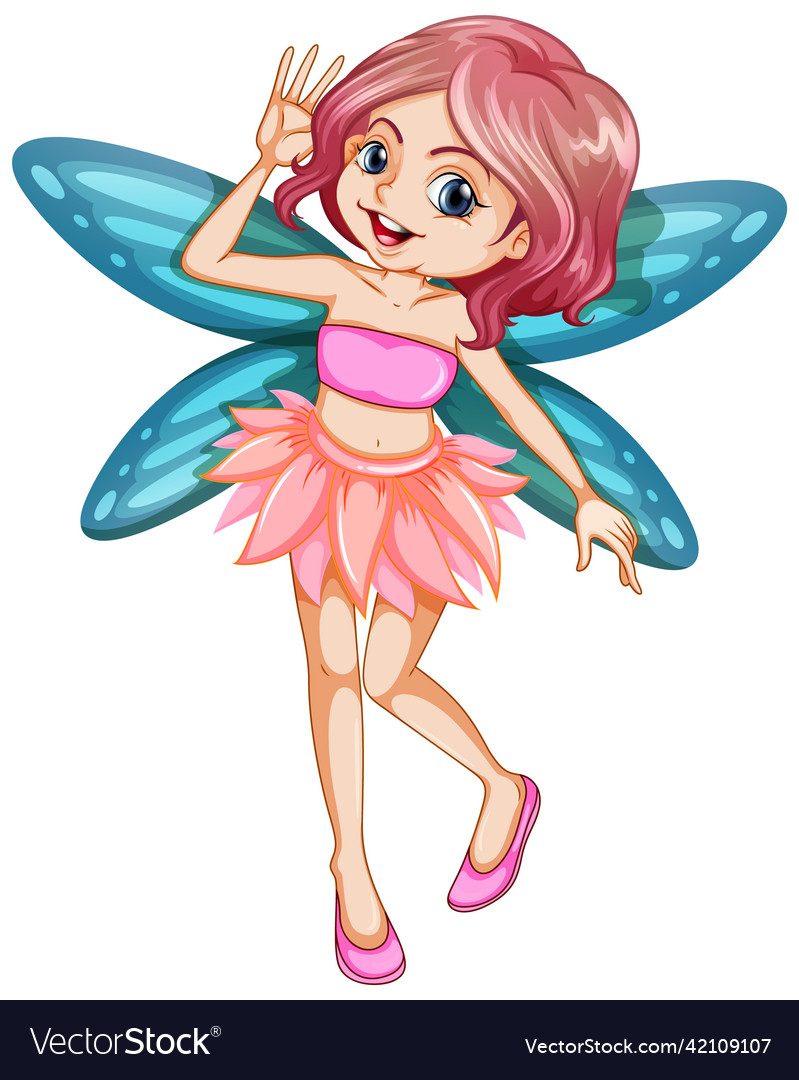 Beautiful fairy girl cartoon character Royalty Free Vector