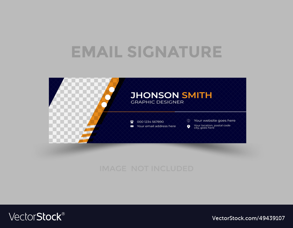 Business email signature template design Vector Image