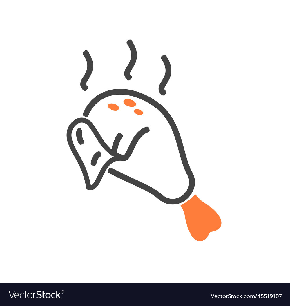 Chicken leg icon color