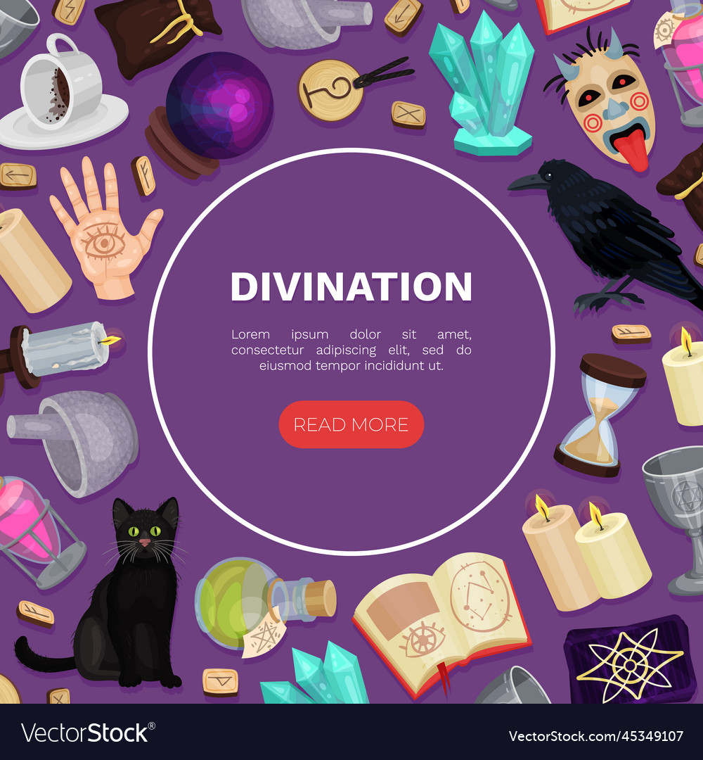 Divination and fortune telling banner design