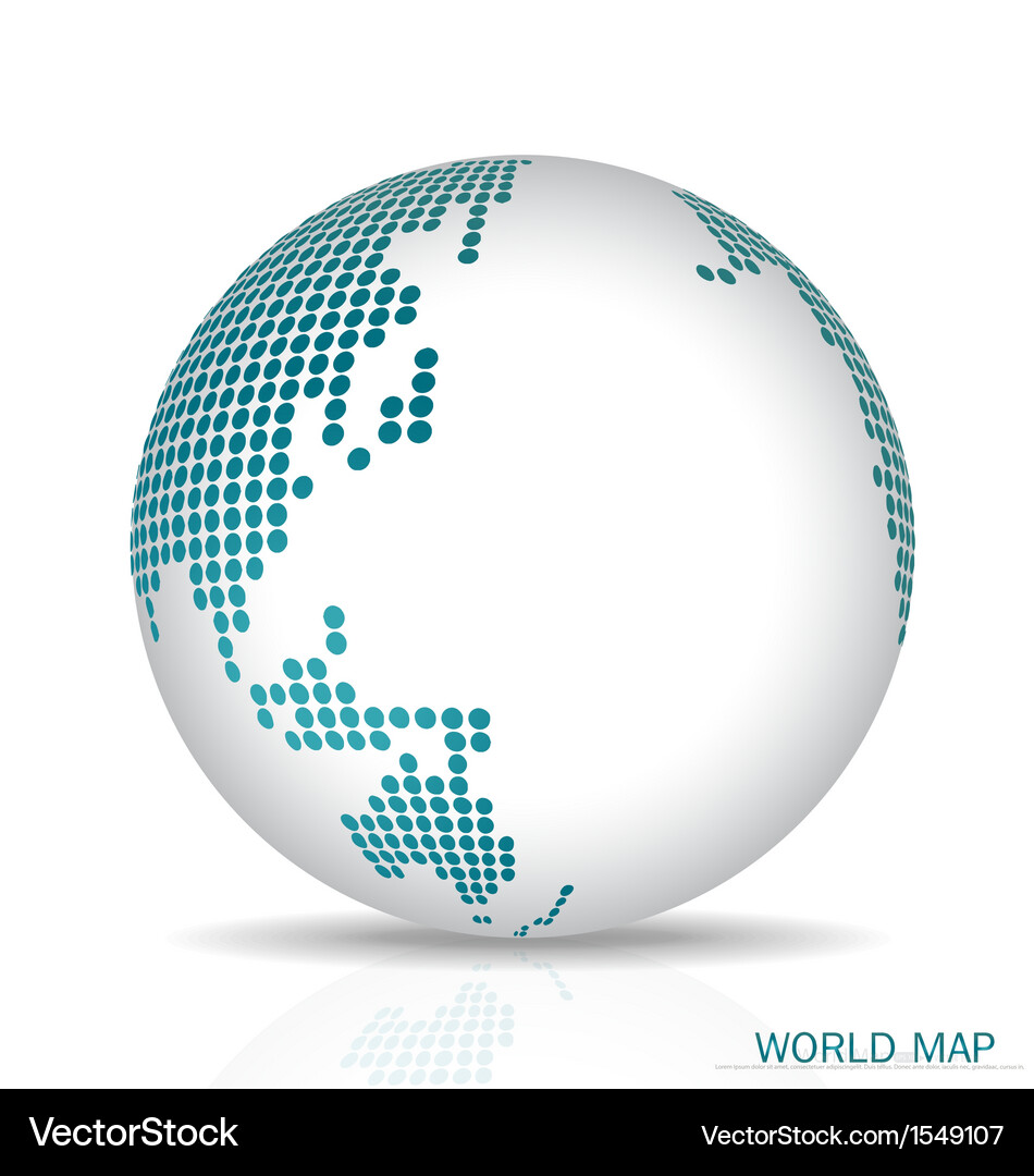 Dotted globe Royalty Free Vector Image - VectorStock