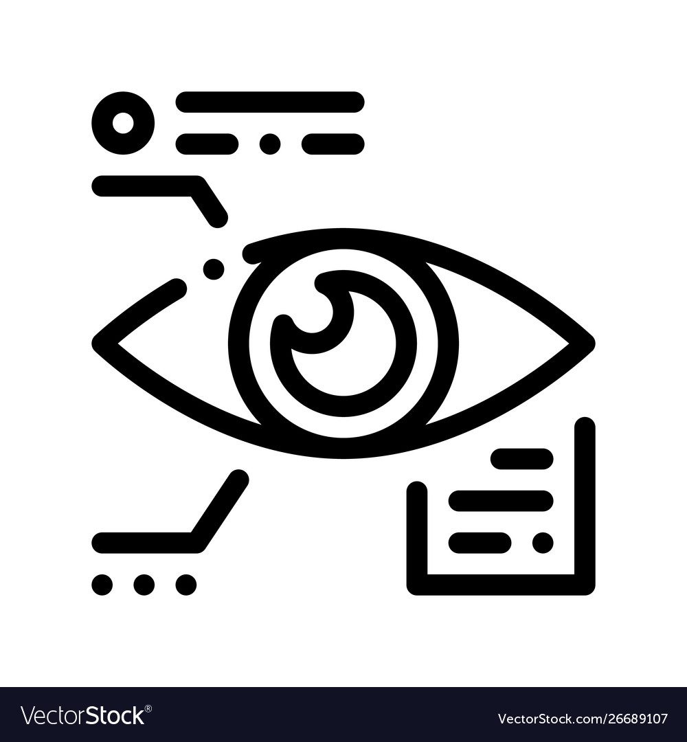 Eye biometric data and information icon