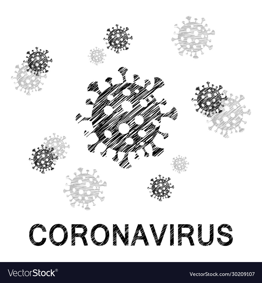 Hand Drawn Coronavirus Royalty Free Vector Image