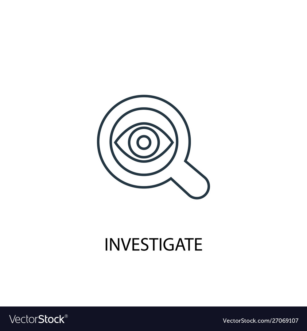 Investigate concept line icon simple element