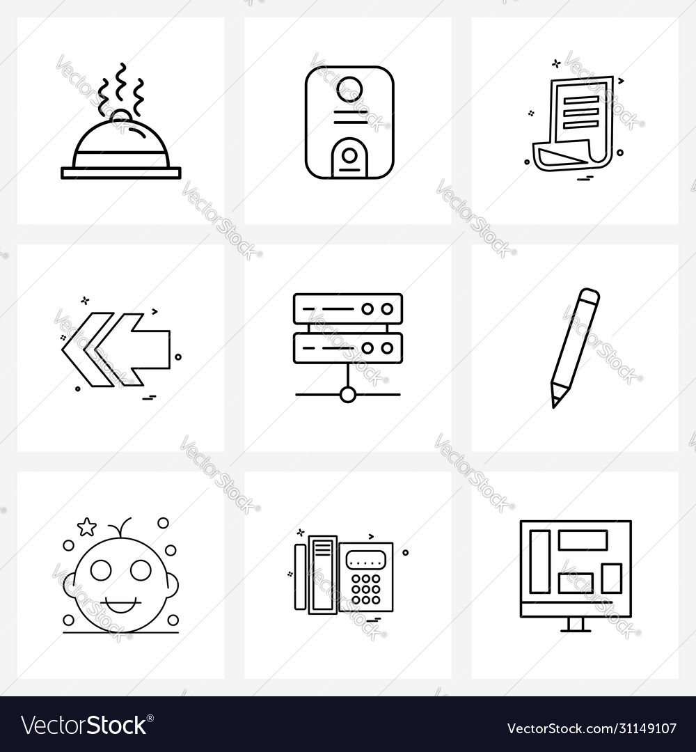 Isolated symbols set 9 simple line icons
