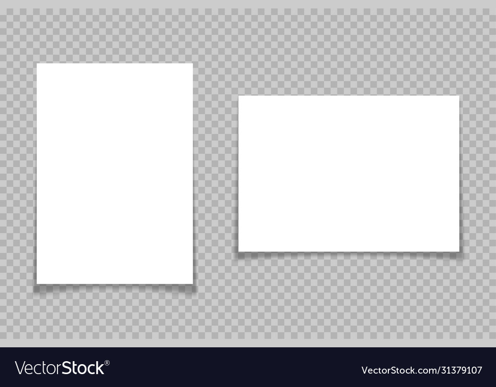 Paper mockup in realistic style on transparent