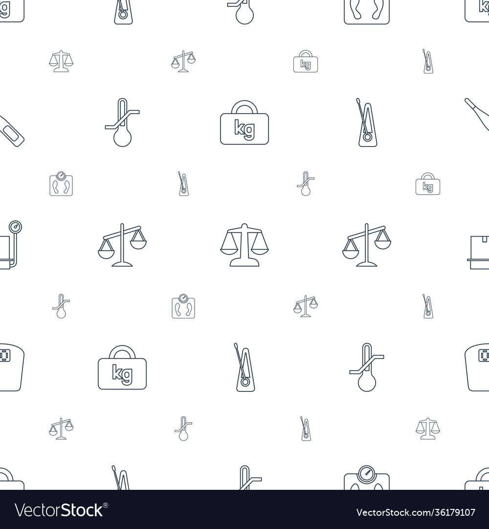 Scale icons pattern seamless white background