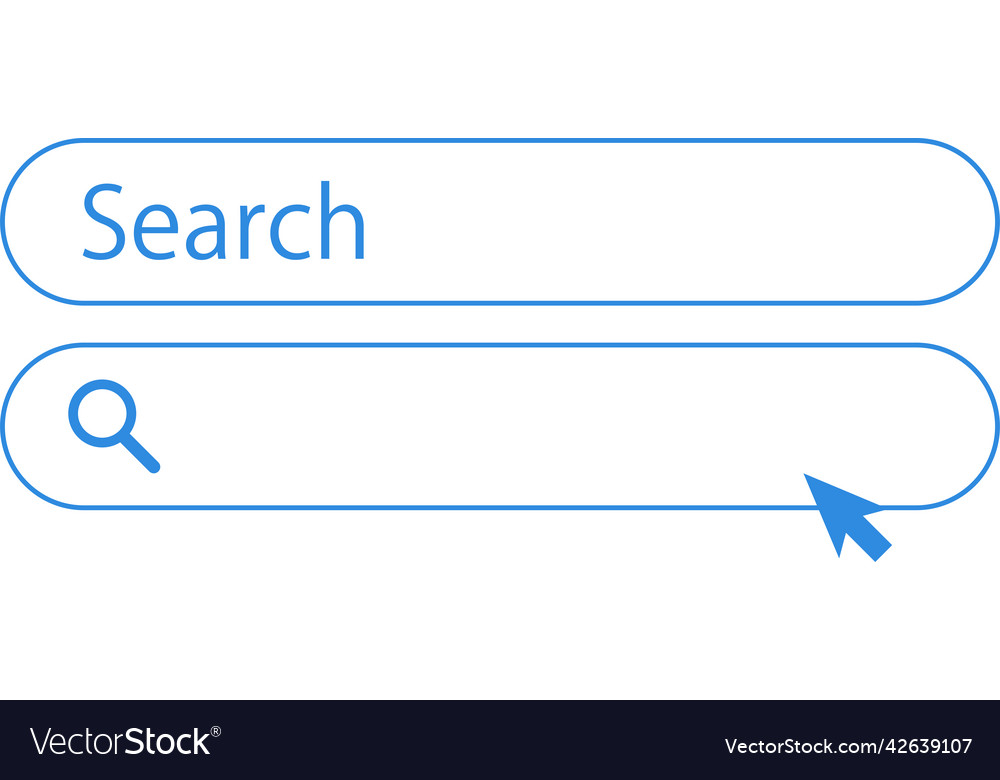 Simple search bar icon about browsing