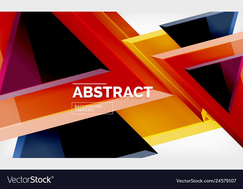 Triangular low poly background design vector image Triangular low poly background design
