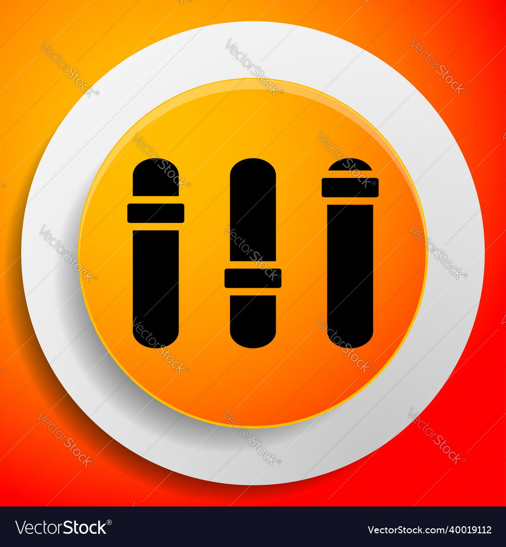 Adjuster slider tuner fader bars with levers knobs vector image Adjuster slider tuner fader bars with levers knobs