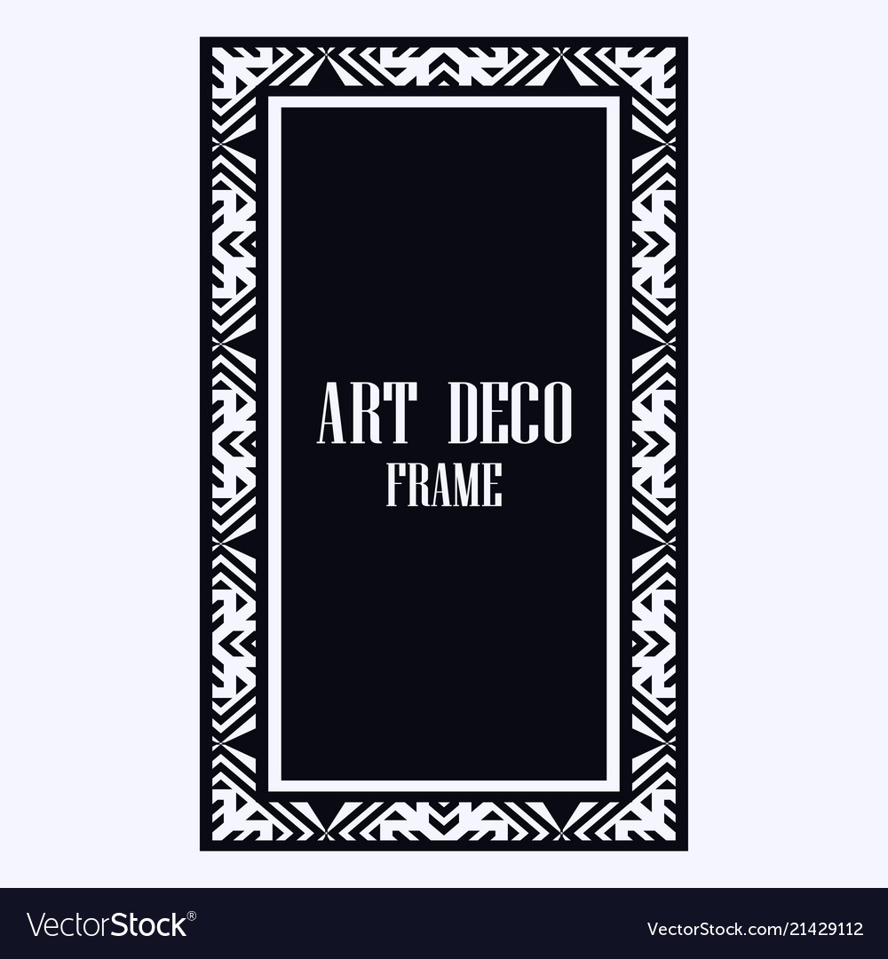 Art deco frame Royalty Free Vector Image VectorStock