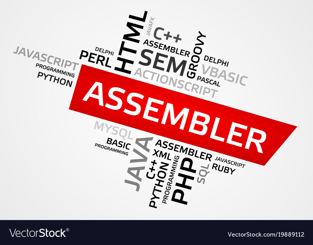 Assembler word cloud tag graphics