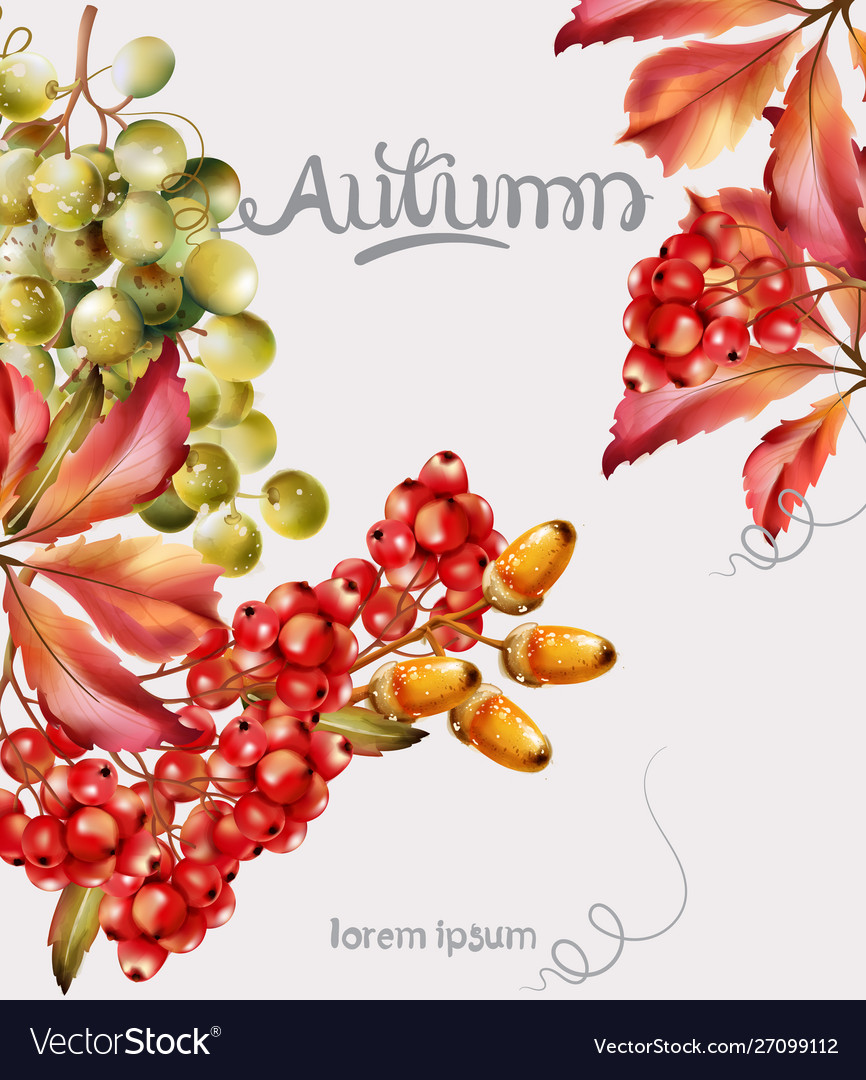 Autumn flowers bouquet card watercolor