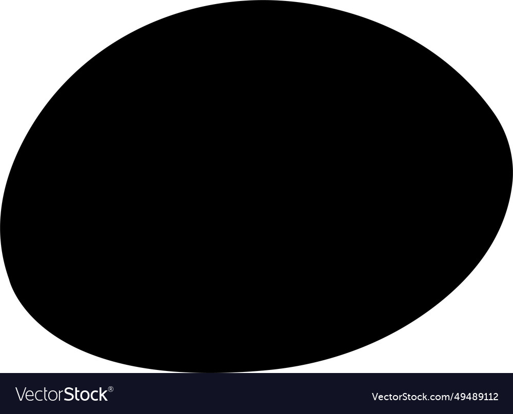 Blotch shape black flat random abstract liquid