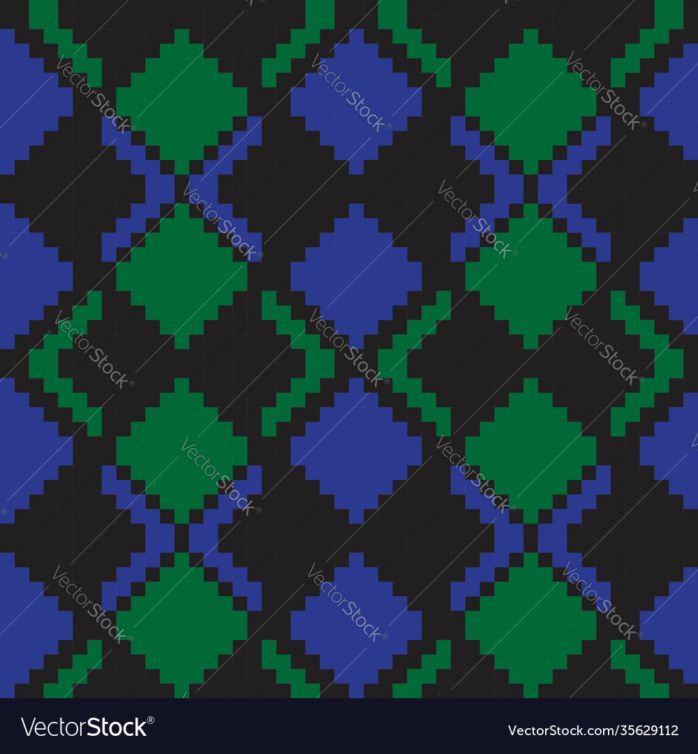 Blue argyle seamless pattern background Vector Image Blue argyle seamless pattern background