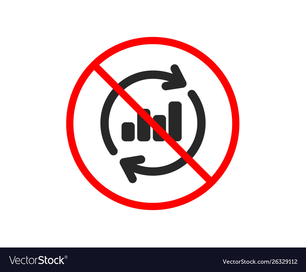 Chart icon update report graph sign vector image Chart icon update report graph sign