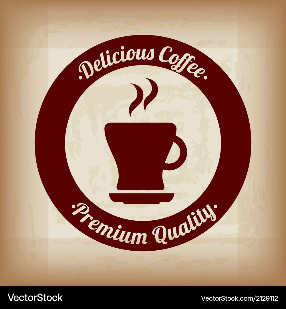 Coffee design over pattern background Royalty Free Vector