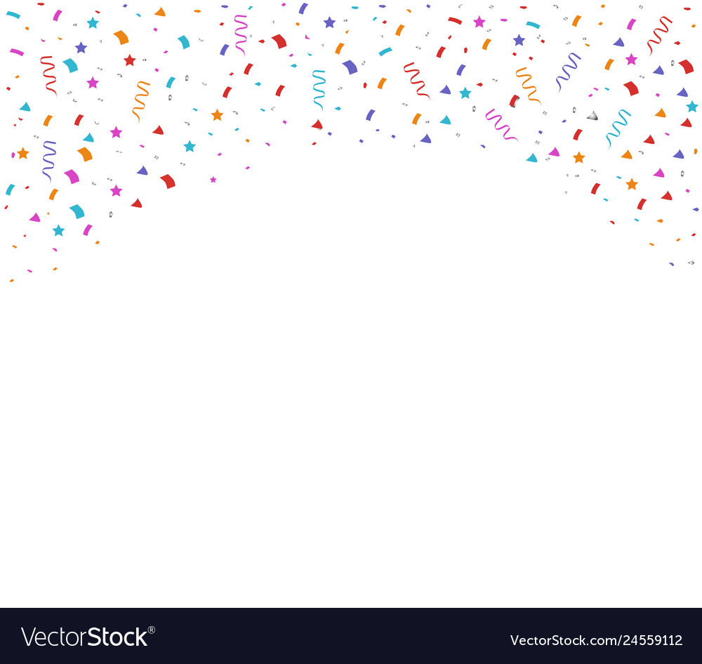 Colorful bright confetti isolated