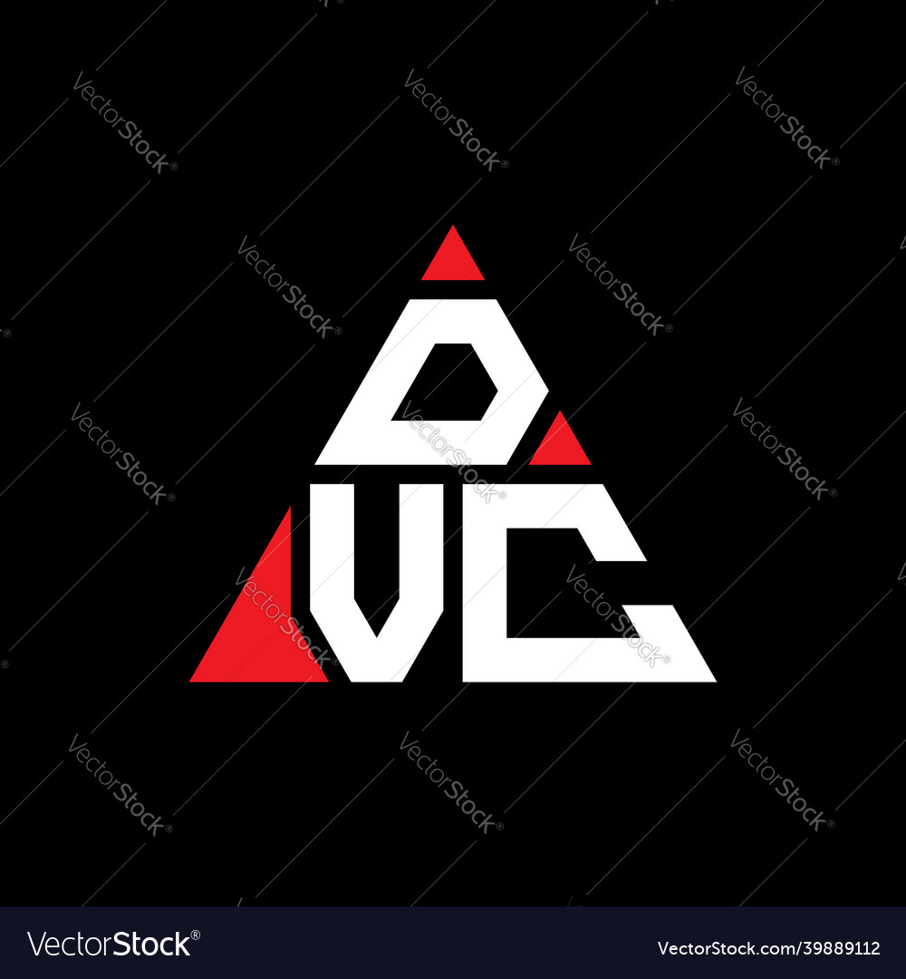 Dvc triangle letter logo design